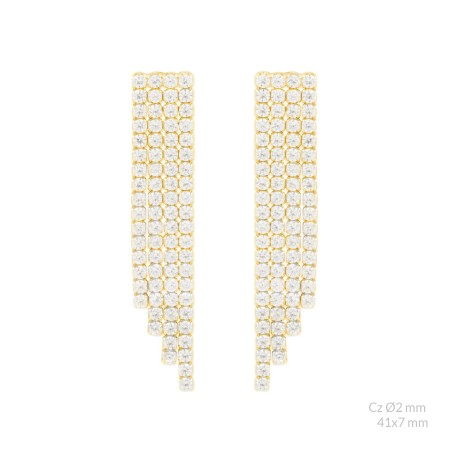 Pendientes de Plata de Ley con circonitas