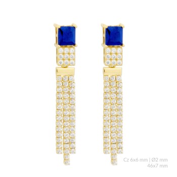 Silver earrings with cubic...