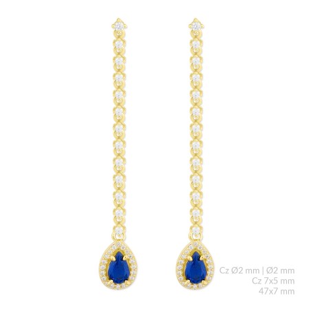 Boucles d'oreilles en Argent avec oxyde de zirconium