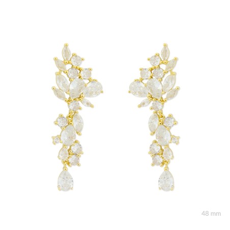 Boucles d'oreilles en Argent avec oxyde de zirconium