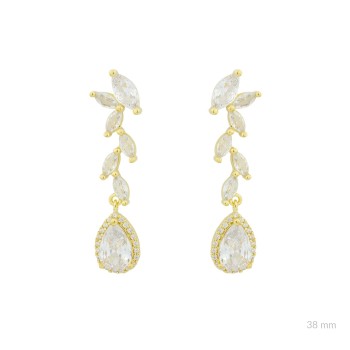 Silver earrings with cubic...