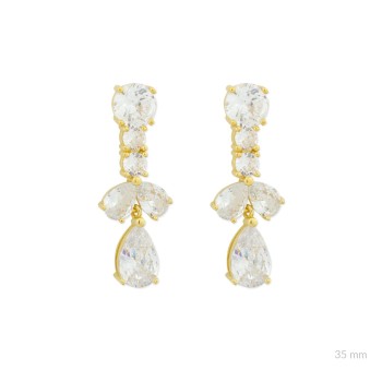 Silver earrings with cubic...