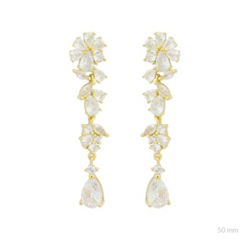 Silver earrings with cubic...