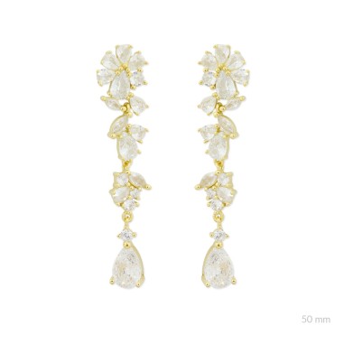 Silver earrings with cubic zirconium