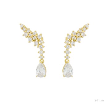 Silver earrings with cubic...