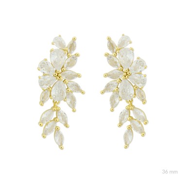 Silver earrings with cubic zirconium