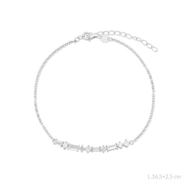 Bracelet en Argent avec oxyde de zirconium