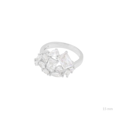 Silver ring with cubic zirconium