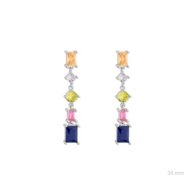 Silver earrings with cubic zirconium