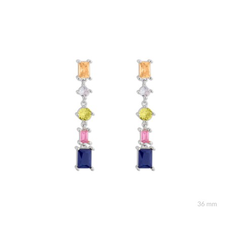 Silver earrings with cubic zirconium