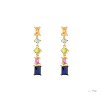 Silver earrings with cubic...