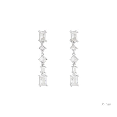 Boucles d'oreilles en Argent avec oxyde de zirconium