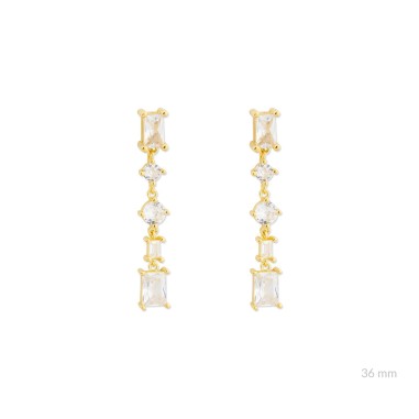 Silver earrings with cubic zirconium