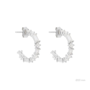 Silver earrings with cubic zirconium