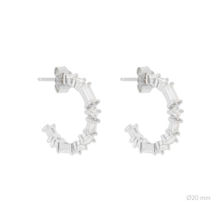 Boucles d'oreilles en Argent avec oxyde de zirconium
