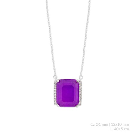 Sautoir en Argent avec oxyde de zirconium