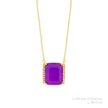 Gargantilla de Plata de Ley con circonitas