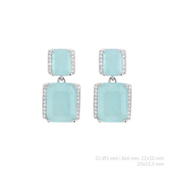 Silver earrings with cubic...