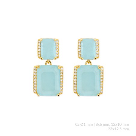 Silver earrings with cubic zirconium