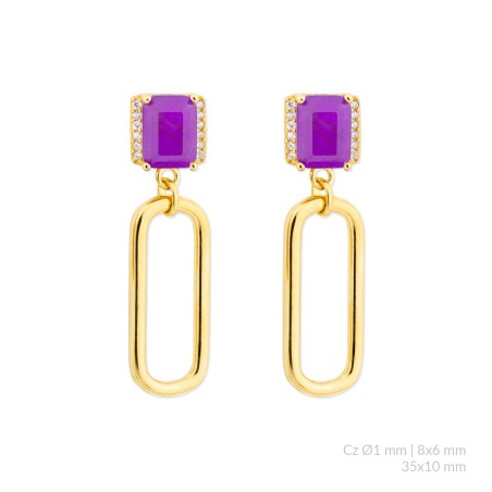 Silver earrings with cubic zirconium