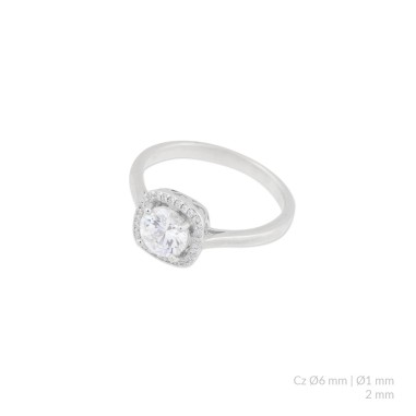 Bague en Argent avec oxyde de zirconium