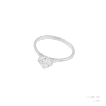 Silver ring with cubic...