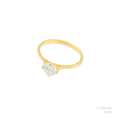 Anillo de Plata de Ley con circonitas