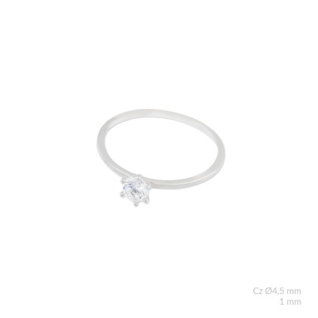 Bague en Argent avec oxyde de zirconium