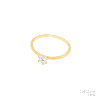 Silver ring with cubic...