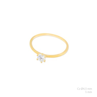 Anillo de Plata de Ley con circonitas