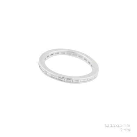 Silver ring with cubic zirconium