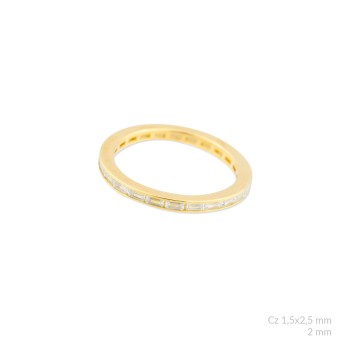 Silver ring with cubic...