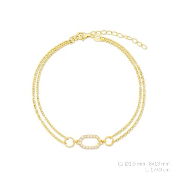 Pulsera de Plata de Ley con...