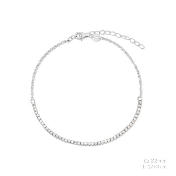 Silver bracelet with cubic...