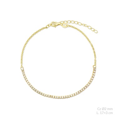 Bracelet en Argent avec oxyde de zirconium