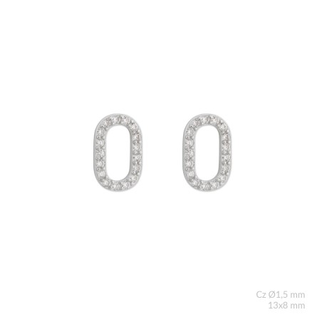 Boucles d'oreilles en Argent avec oxyde de zirconium