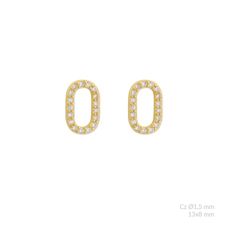 Silver earrings with cubic zirconium