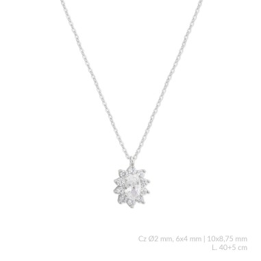 Sautoir en Argent avec oxyde de zirconium