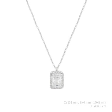 Sautoir en Argent avec oxyde de zirconium