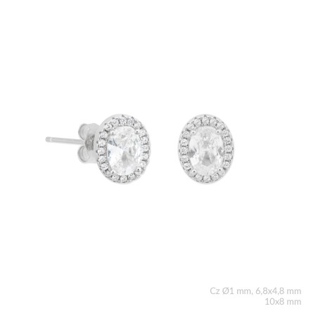 Boucles d'oreilles en Argent avec oxyde de zirconium