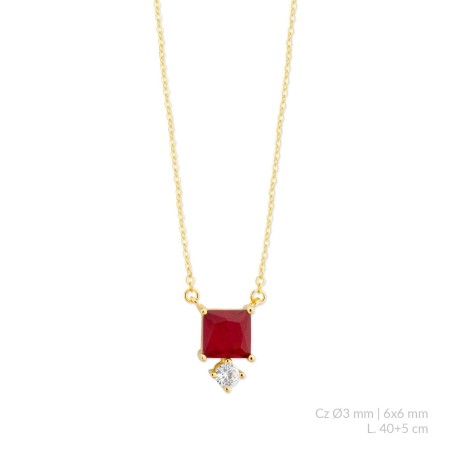 Silver necklace with cubic zirconium