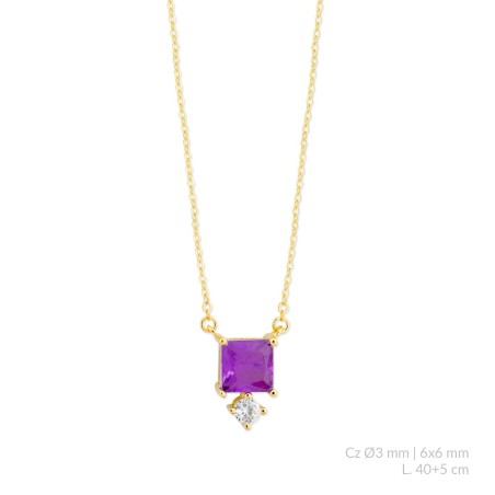 Gargantilla de Plata de Ley con circonitas