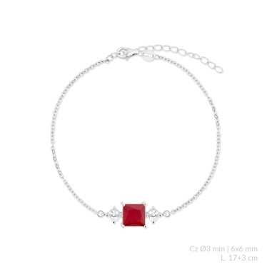 Pulsera de Plata de Ley con circonitas