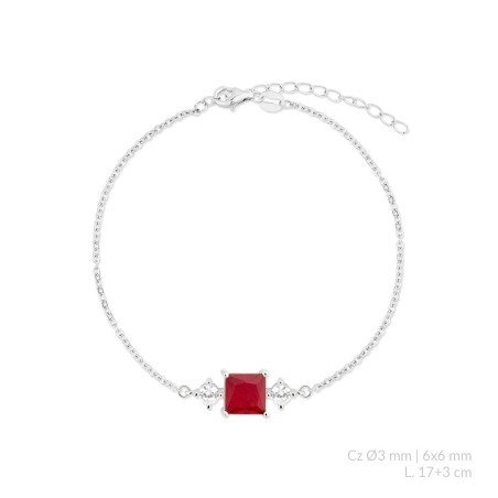 Bracelet en Argent avec oxyde de zirconium