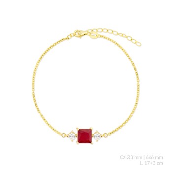 Silver bracelet with cubic...