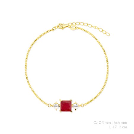 Bracelet en Argent avec oxyde de zirconium