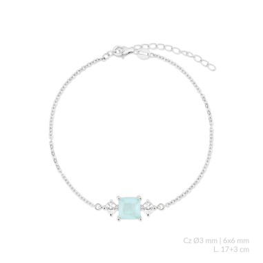 Pulsera de Plata de Ley con circonitas
