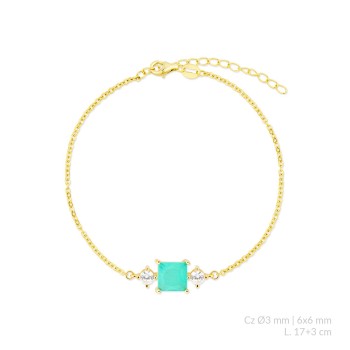 Silver bracelet with cubic...