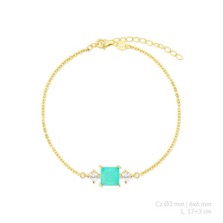 Bracelet en Argent avec oxyde de zirconium