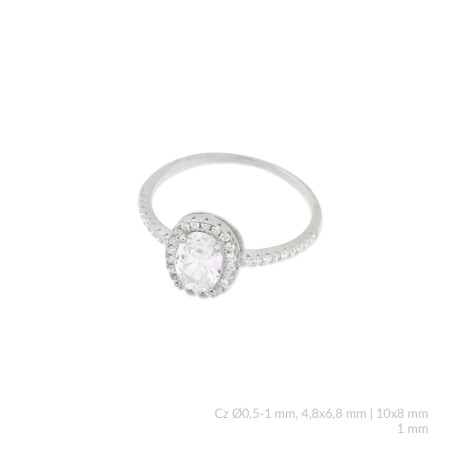 Bague en Argent avec oxyde de zirconium